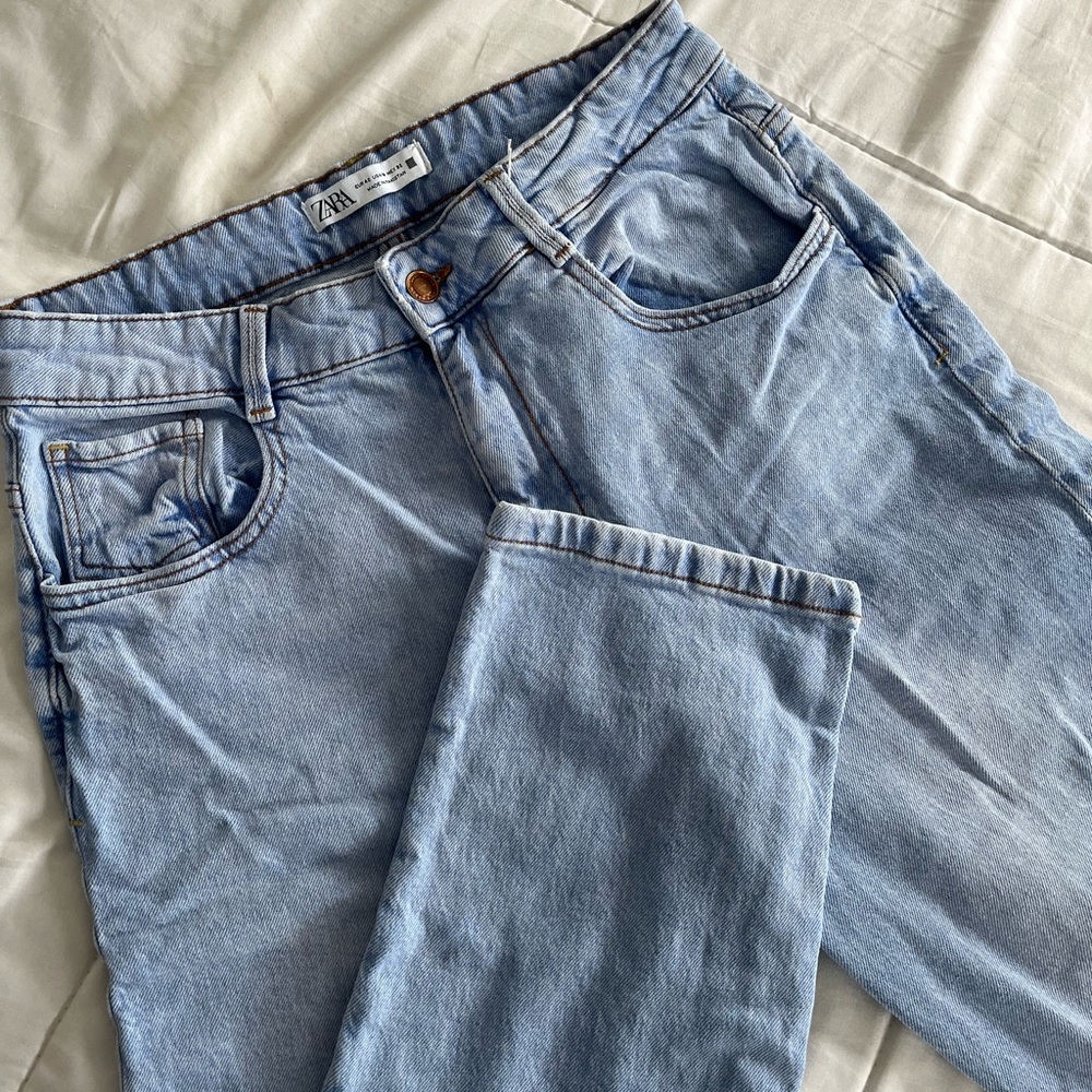 Zara Blue Straight Leg Jeans
